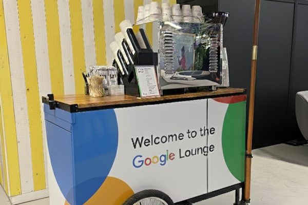 Pretty Bean Google – coffee cart, branded cart Pretty Bean Google - coffee cart, branded cart